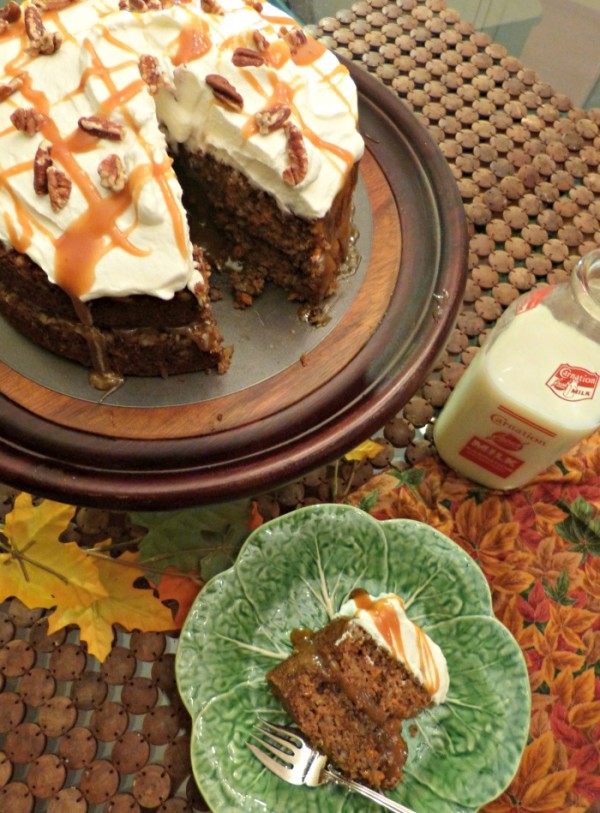 And So Fall Baking Begins! Caramel Apple Carrot Cake | thefitfork.com