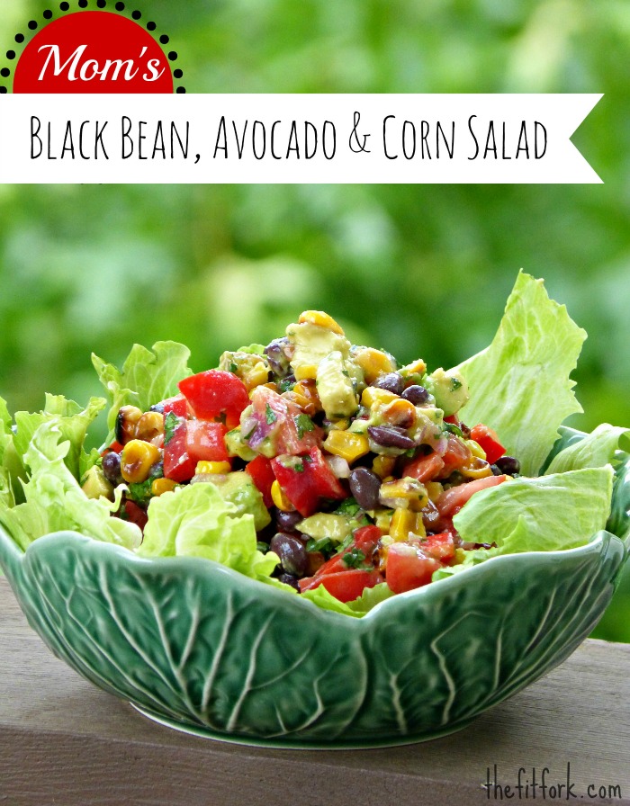 Black Bean, Avocado & Corn Salad + Stability Ball WOD | thefitfork.com