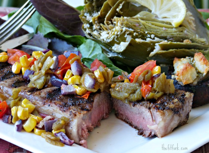 Strip Steak Salad with Roasted Hatch Chile Relish Recipe