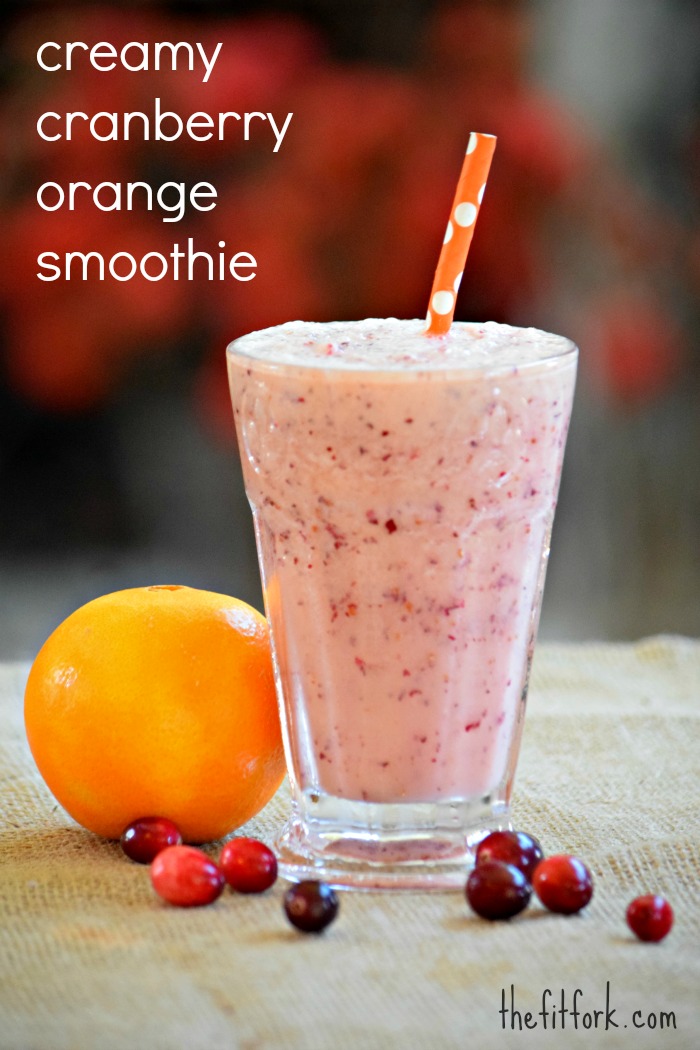 Creamy Cranberry Orange Smoothie & Marathon Countdown | thefitfork.com