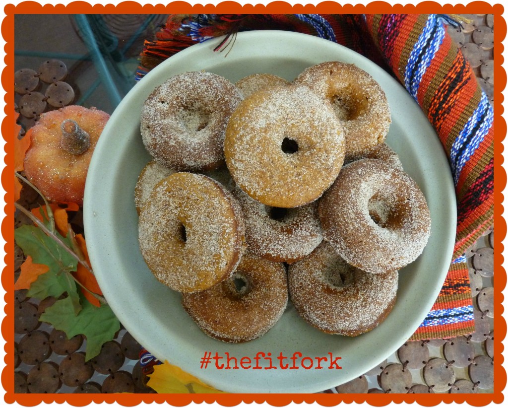 baked pumpkin protein donuts