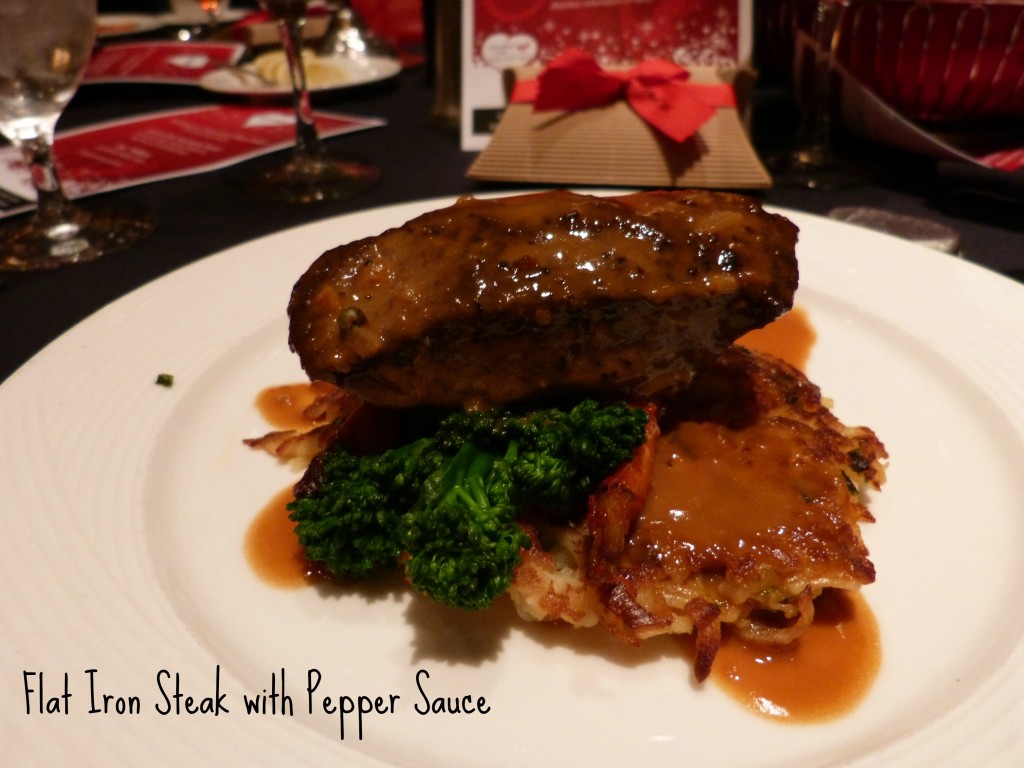 flat iron steak pepper sauce