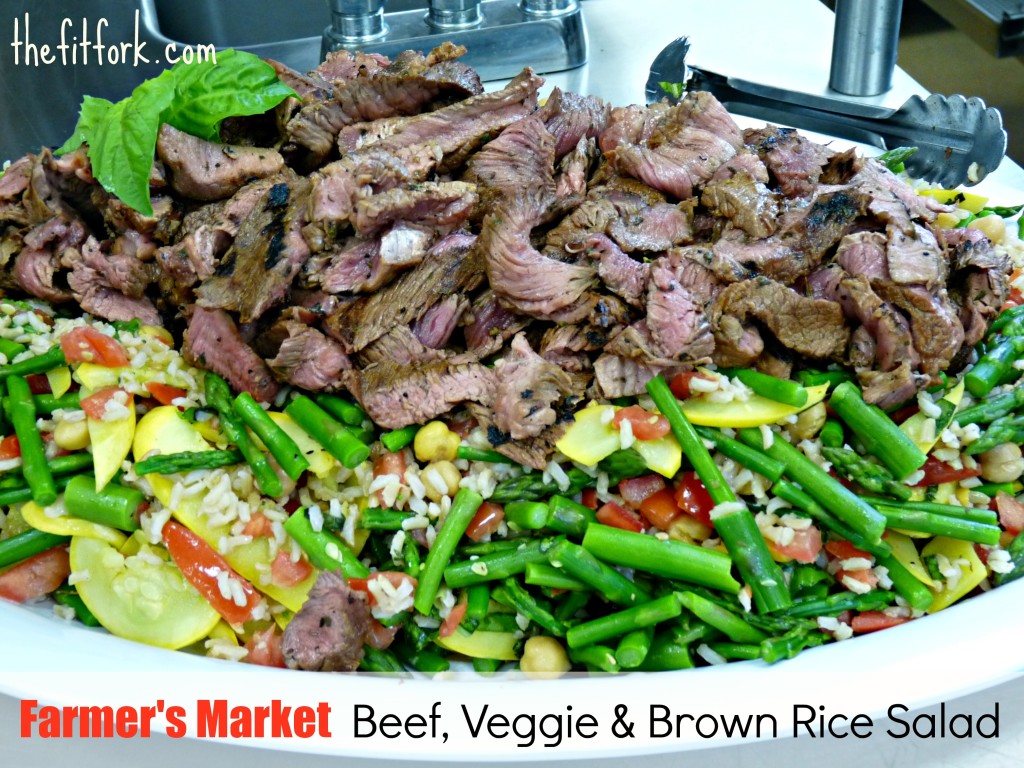 jennifer fisher - thefitfork.com - farmers market beef veggie salad