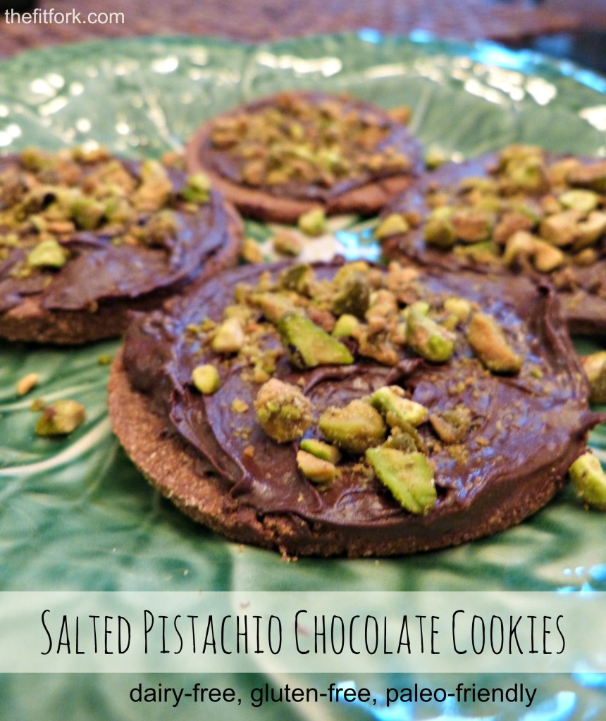 jennifer fisher - thefitfork.com - salted pistachio chocolate cookies