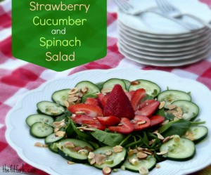 Strawberry Cucumber and Spinach Salad - TheFitFork.com