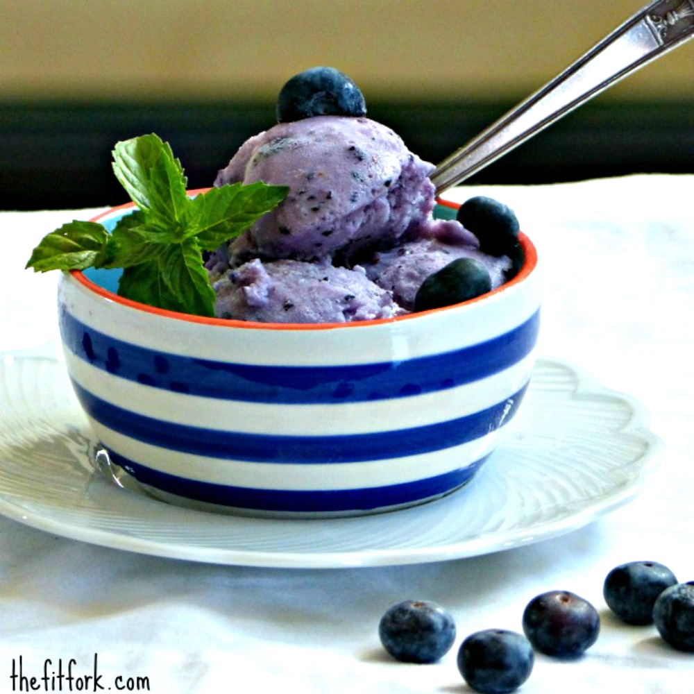 Simple Blueberry Yogurt - no added sugar, 6 grams net carb, 57 calories, 1 gram fat, 5 gram protein per serving.
