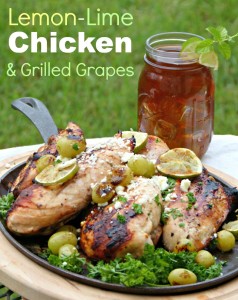 grilled citrus chicken and grapes