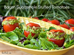 Salad with Guacamole Stuffed Tomatoes