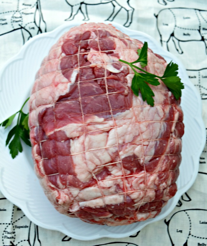 This is what a boneless lamb shoulder looks like!