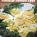 Football Deviled Eggs - TheFitFork.com