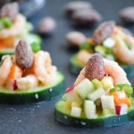 Wasabi and Soy Shrimp Salad Bites with Almonds - TheFitFork.com