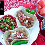 Brisket Tacos with Spicy Watermelon BBQ Sauce and Watermelon Rind Relish - TheFitFork.com