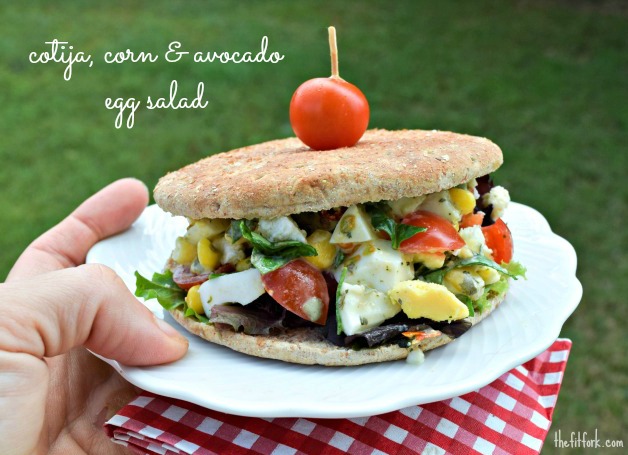 A southwestern inspired egg salad recipe is perfect for you next picnic. - TheFitFork.com