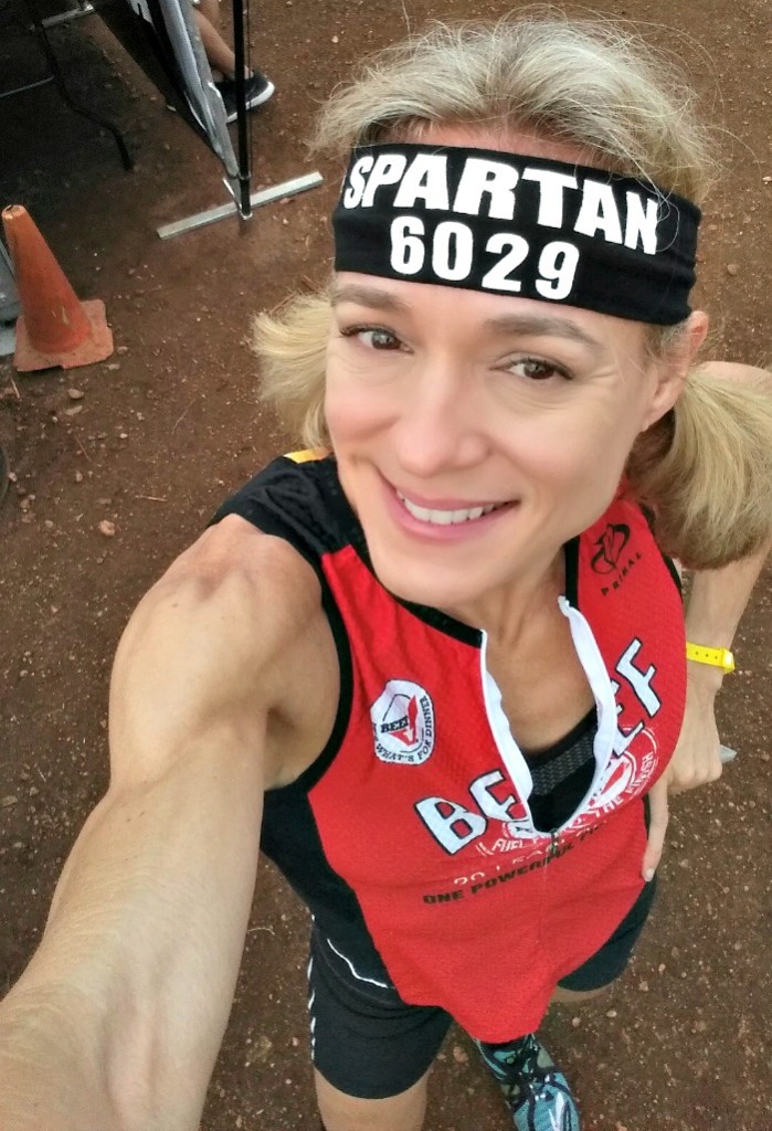 Pre Spartan Race selfie -- Jennifer Fisher TheFitFork.com