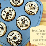Banana Chocolate Chip Protein Donuts with Peanut Butter Frosting are a great choice for breakfast, post-workout or a bedtime snack!