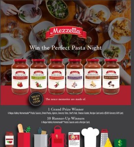Mezzetta Perfect Pasta Night Giveaway