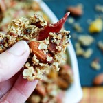 Smokehouse Bacon Almond Granola winning snack for game day.