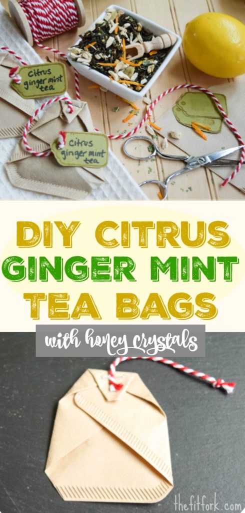 Make your own tea bags that are pre-sweetened with honey crystals!