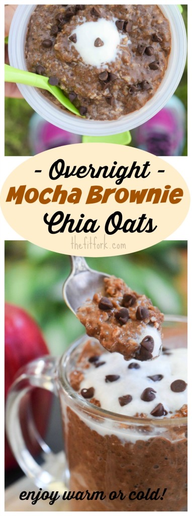 This single-serve make-ahead breakfast with chia and oats can be enjoyed warm or cold! With cocoa and coffee and a few chocolate chips, you'll be smiling in the morning! Let's get ready to meal prep!