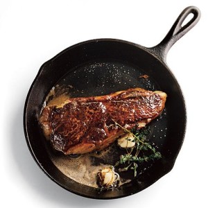 Pan Seared Strip Steak is surprisingly lean, but tastes sinfully delicious.