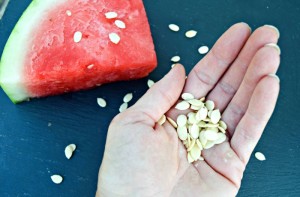 You can eat watermelon seeds!