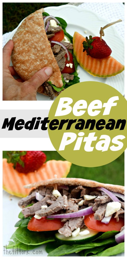 Mediterranean Beef Pitas are a quick and easy lunch or light dinner and pack plenty of protein and veggie nutrition!. This 20 minute recipe uses the stir fry cooking method, keeping it quick and low in fat.