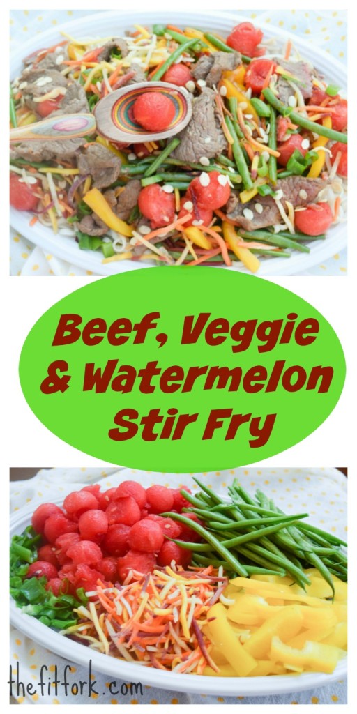 Beef Veggie and Watermelon Stir Fry