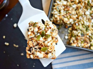 Sweet and Salty Four-Seed Popcorn Bars
