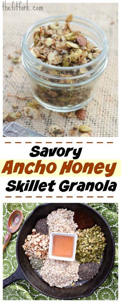 avory Ancho Honey Skillet Granola is delicious eaten alone, but also makes a great crunchy topping for salads, soups and baked fish.