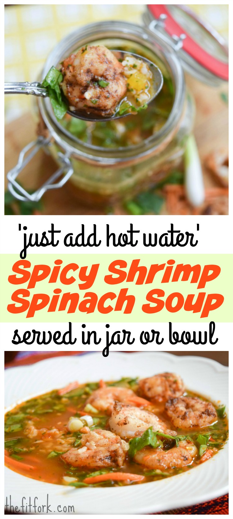 “Almost Instant” Spicy Shrimp Spinach Soup, Just Add Hot Water ...