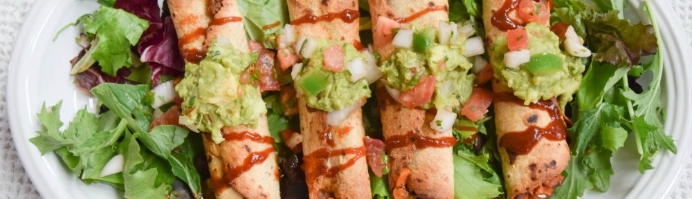 BBQ Beef, Black Bean and Sweet Potato Taquitos are baked and filled with wholesome ingredients.