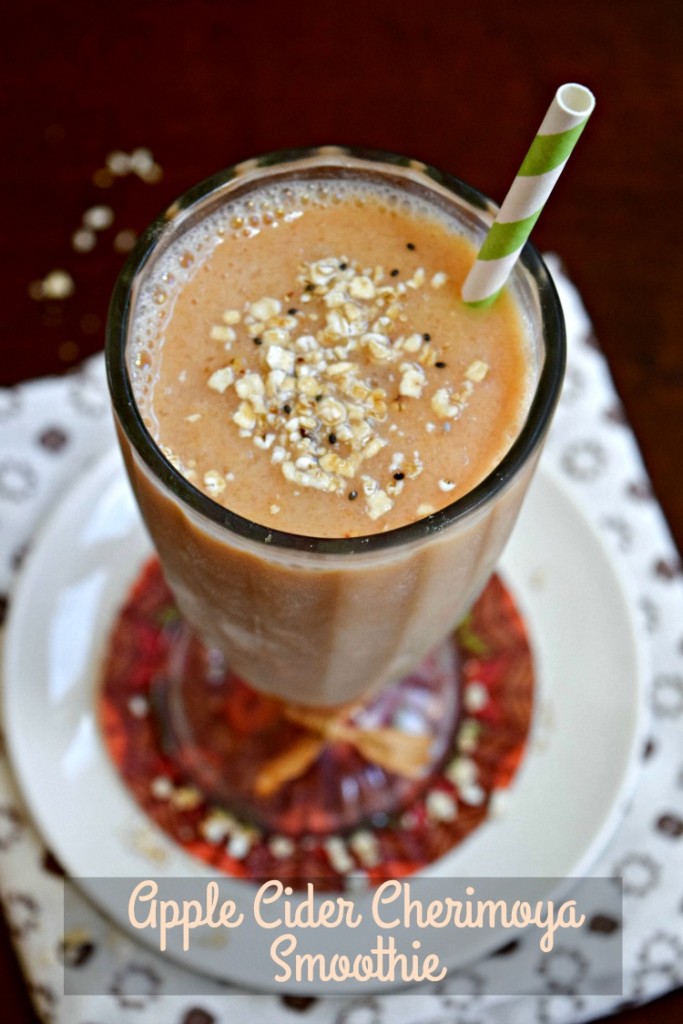 Apple Cider Cherimoya Smoothie is loaded with fall flavor, fiber, vitamin C and more!