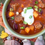 Steak and Squash Harvest Stew comes together in the slow cooker for a hearty, healthy meal that is perfect for dinner on busy weeknights -- weekend meals too!