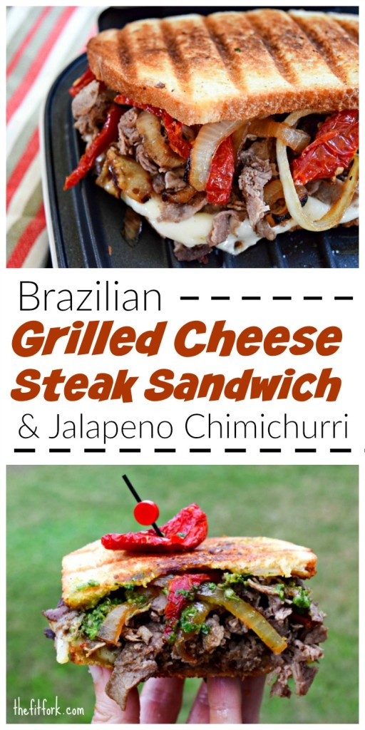 Brazilian Grilled Cheese Steak Sandwich ith Jalapeno Chimichurri is a delicious lunch or dinner that they whole family will love.