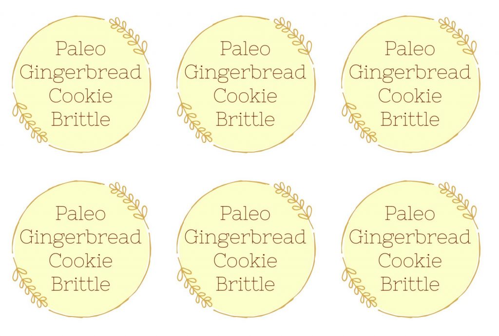 Paleo Gingerbread Cookie Brittle tags six
