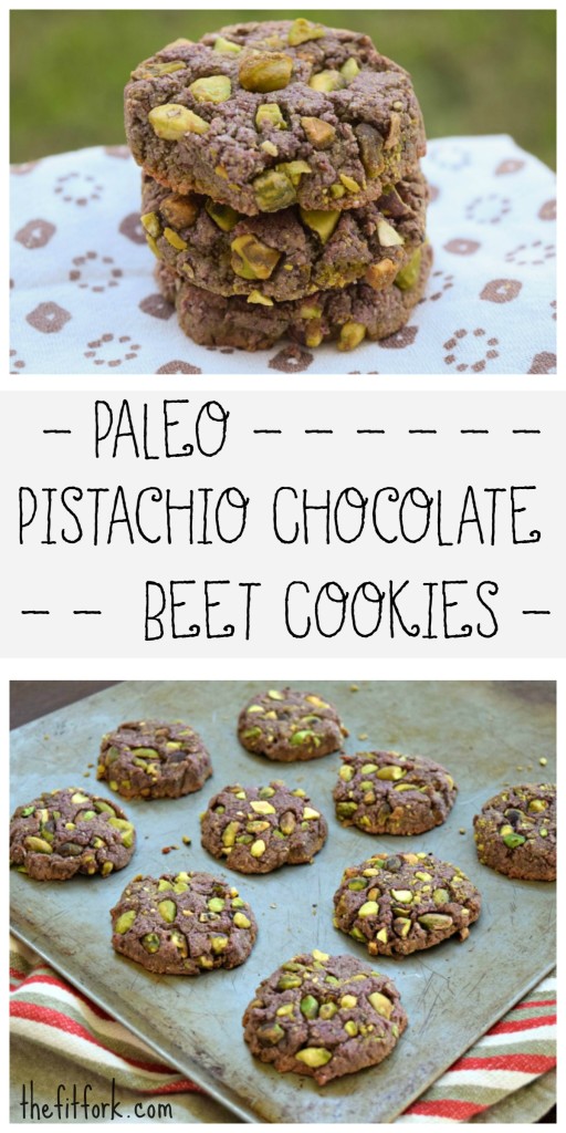 Paleo Pistachio Chocolate Beet Cookies are a smart way to celebrate the holidays and fuel up for winter runs and workouts!