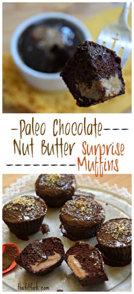 Paleo Chocolate Nut Butter Muffin are gluten-free, sugar-free and super yummy! A great breakfast, workout snack, lunchbox treat or healthy dessert!
