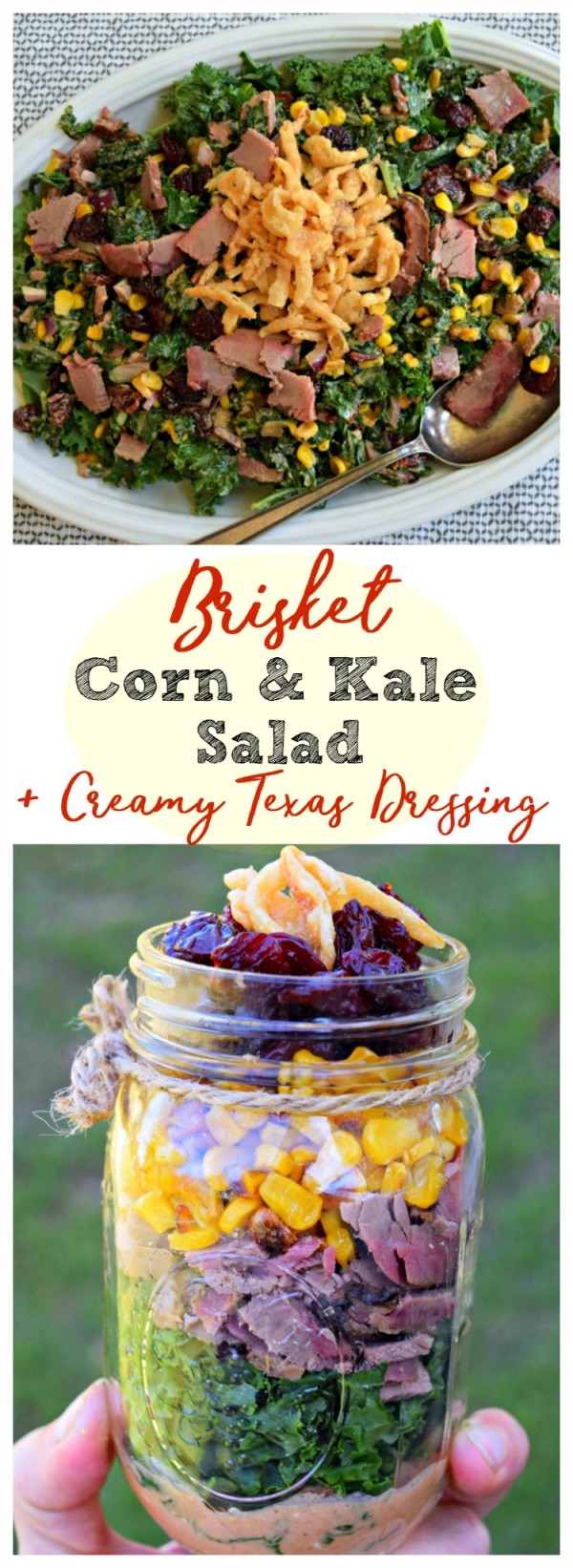 Brisket, Corn & Kale Salad with Low-fat Creamy Texas Dressing (+ Other ...