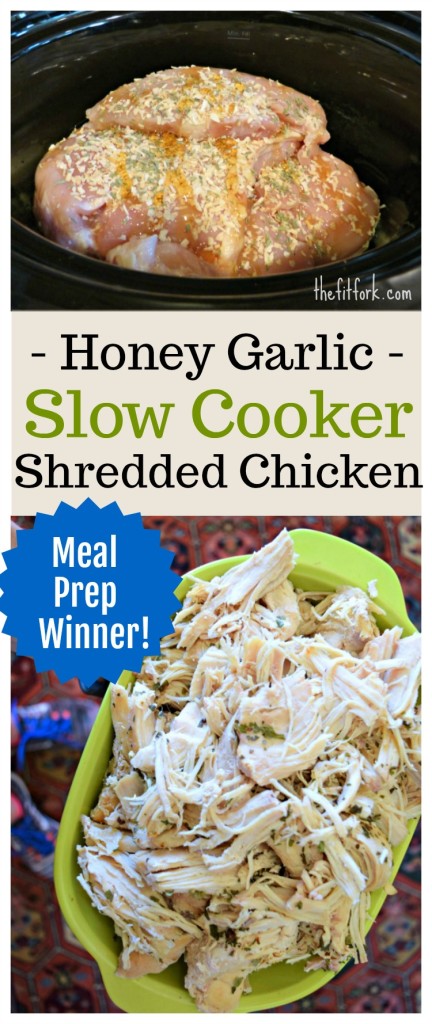 Honey Garlic Slow Cooker Shredded Chicken