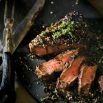 Molasses & Pepper Crusted Flat Iron Steak