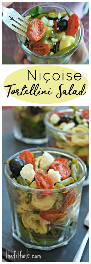 Niçoise Tortellini Salad makes a quick and easy light lunch, picnic or potluck dish. Add some grilled shrimp or chicken for a full meal!