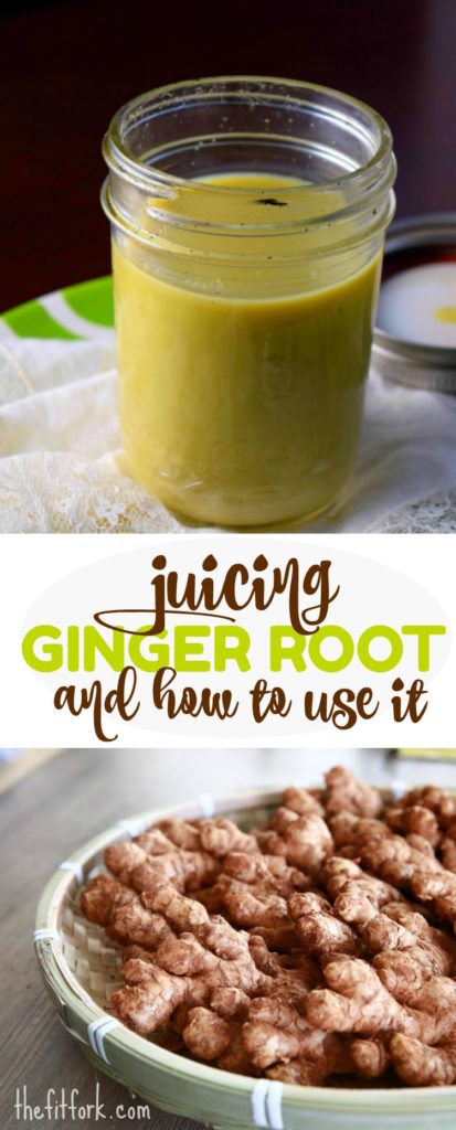 Juicing ginger Root and How to Use It -- discover how easy it is to make ginger juice and use it as a healthy ingredient in your soups, smoothies, teas, salad dressings and more.