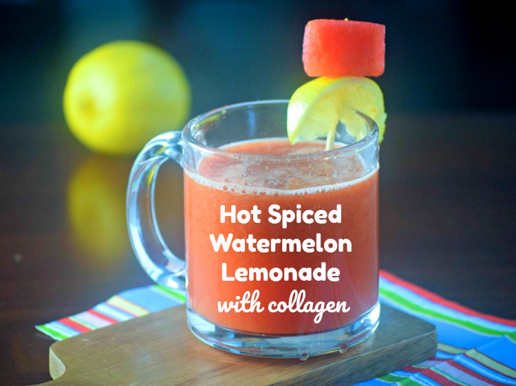 Hot Spiced Watermelon Lemonade with collagen