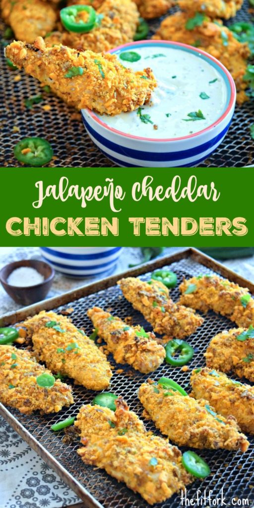 Jalapeno Cheddar Chicken Tenders are a quick, easy and healthy option for easy weeknight meals and casual entertaining. We're making them as an appetizer for the Big Game!