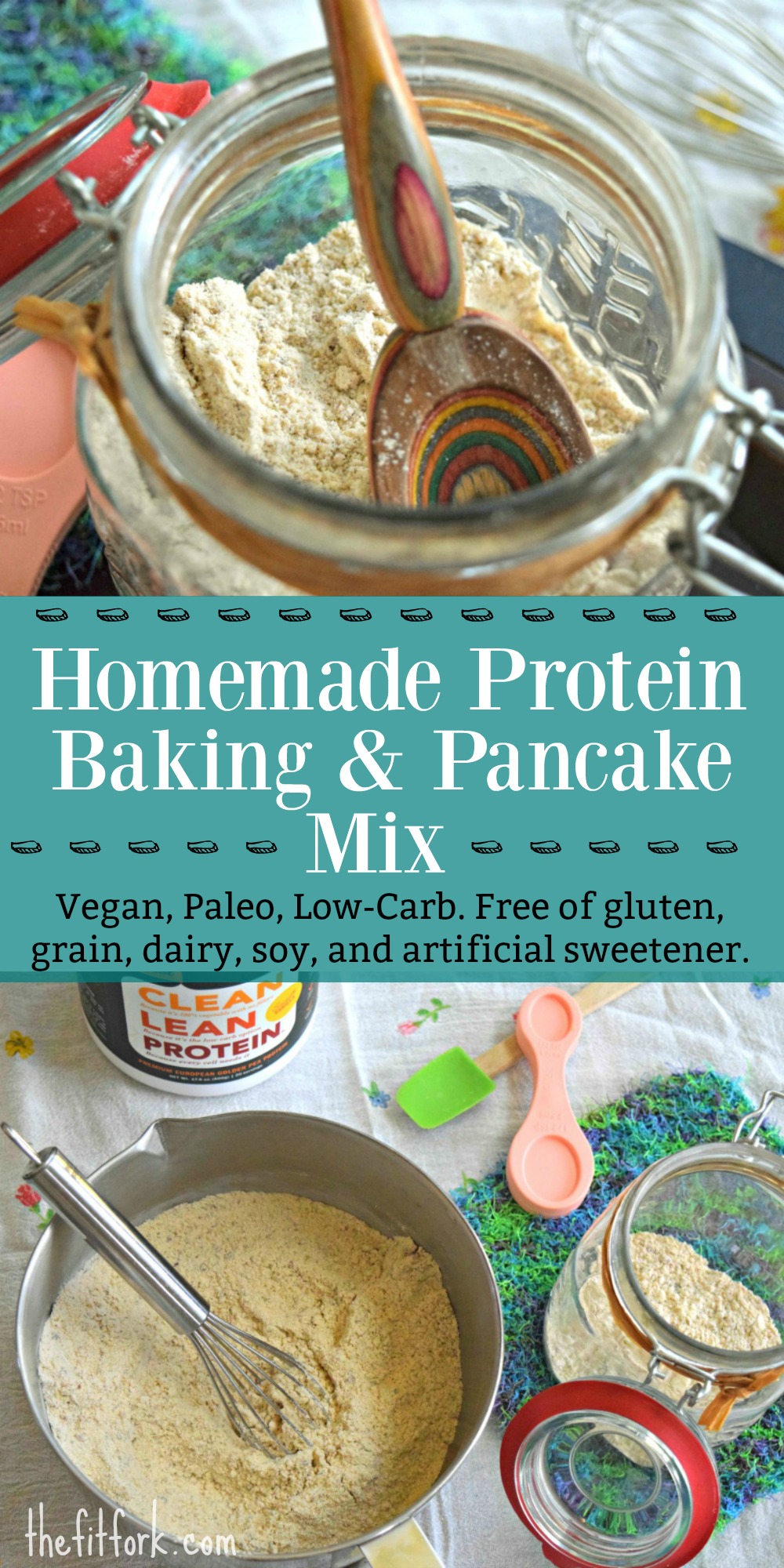 Paleo Protein Baking and Pancake Mix lets you enjoy baked goods without grain, gluten, soy, and dairy. This homemade baking mix is a staple in my kitchen.