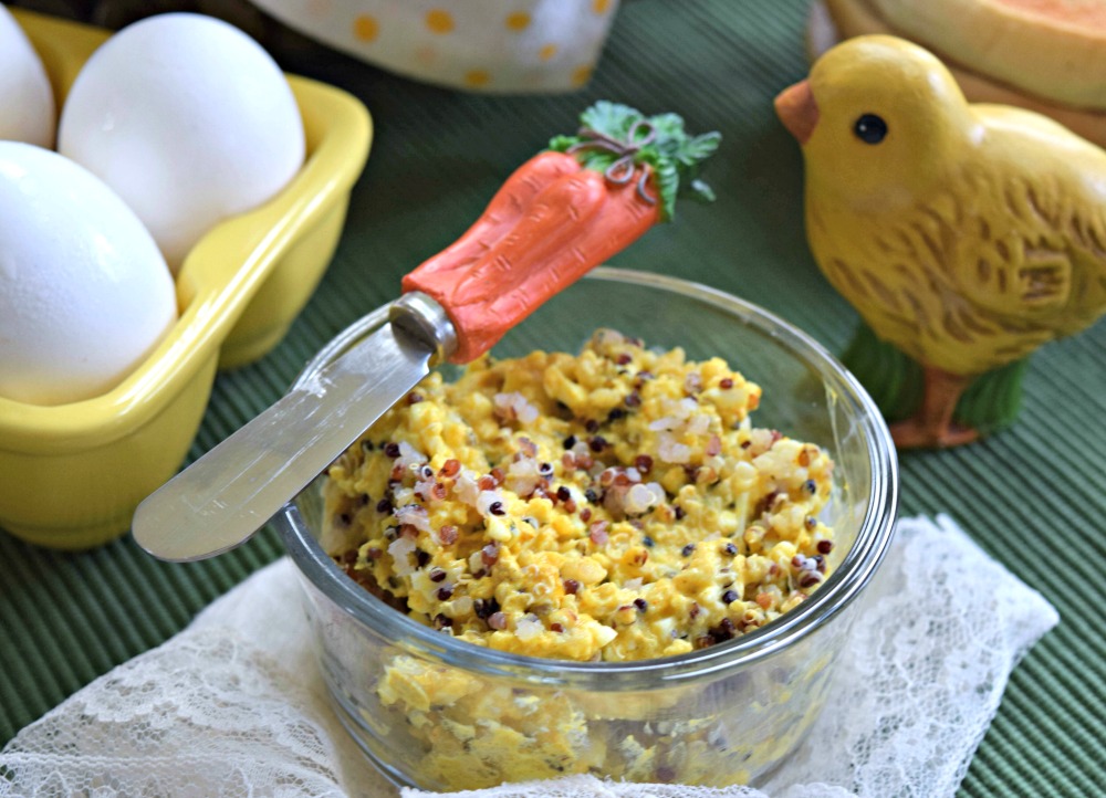 Turmeric Quinoa Egg Salad Spread from leftover hard-boiled eggs