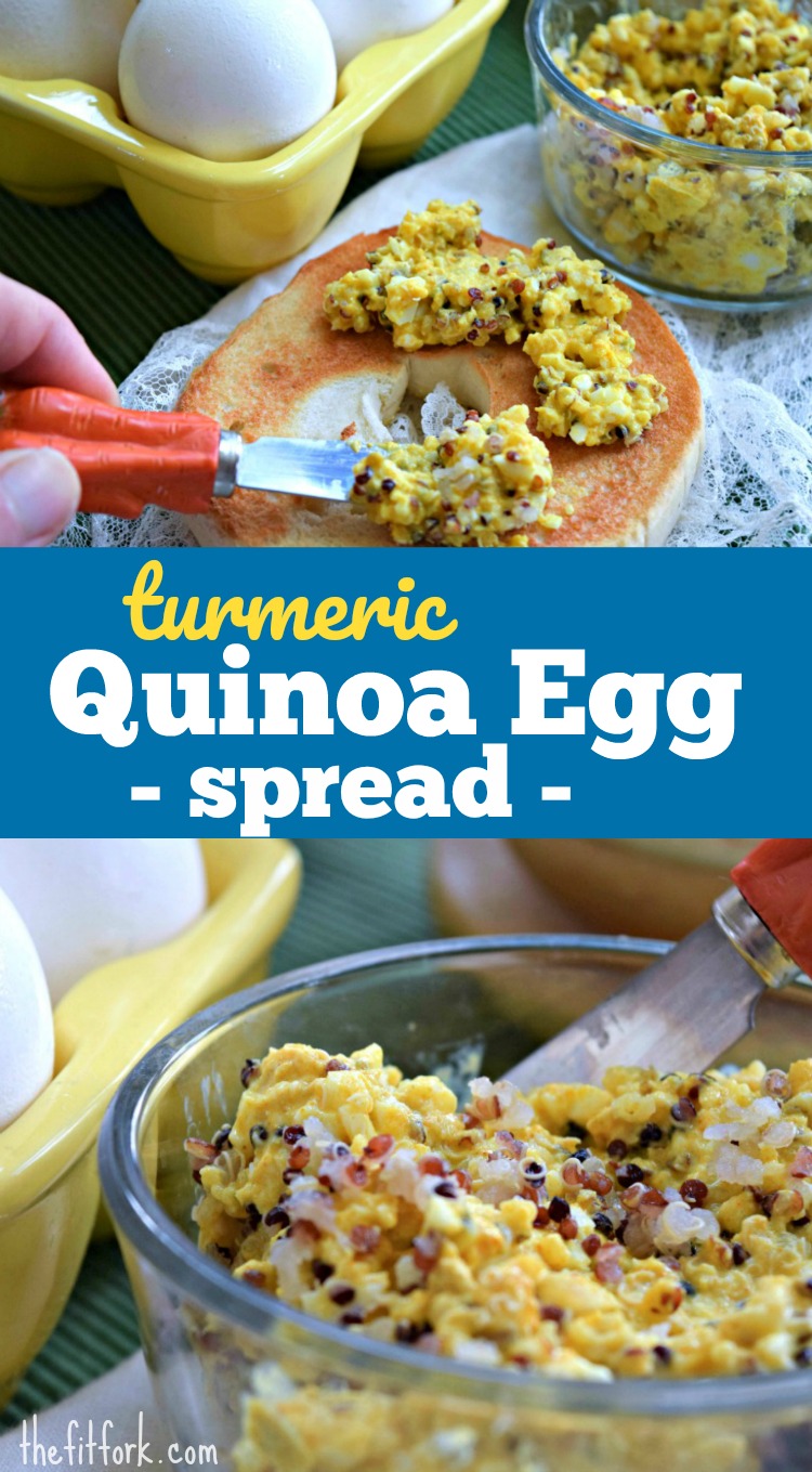 Turmeric Quinoa Egg Salad Spread - thefitfork.com