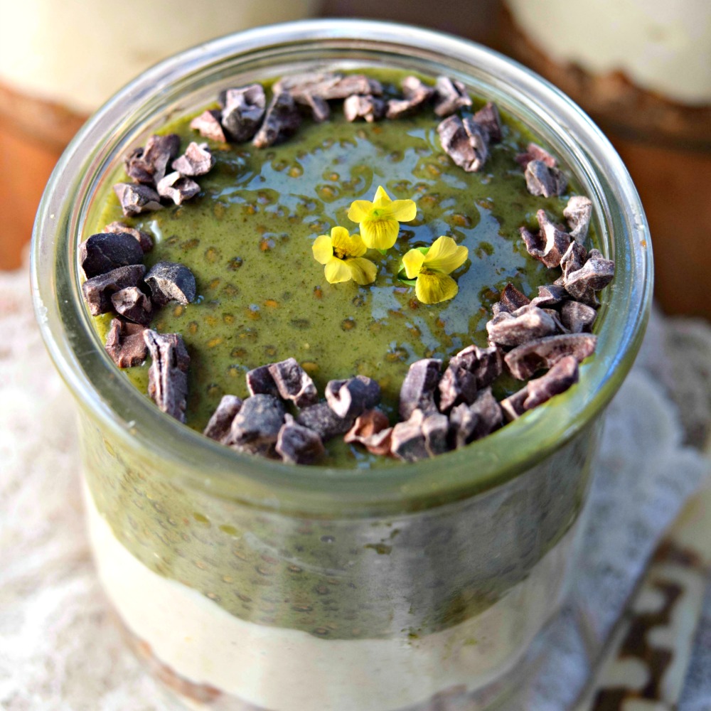 No Bake Green Chia Protein Cheesecakes are an easy, high-protein recipe for breakfast, dessert or snack time. 