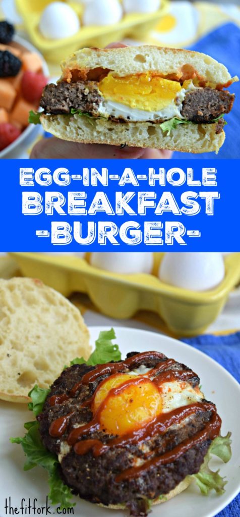 Egg in A Hole Breakfast Burger offers 29 grams of protein and whole-grain goodness for just 312 calories -- it's a great way to start the day!