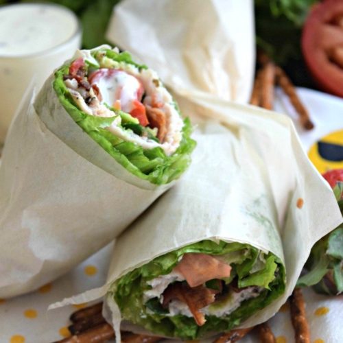 Low-Carb Turkey Club Lettuce Wrap with Ranch - thefitfork.com